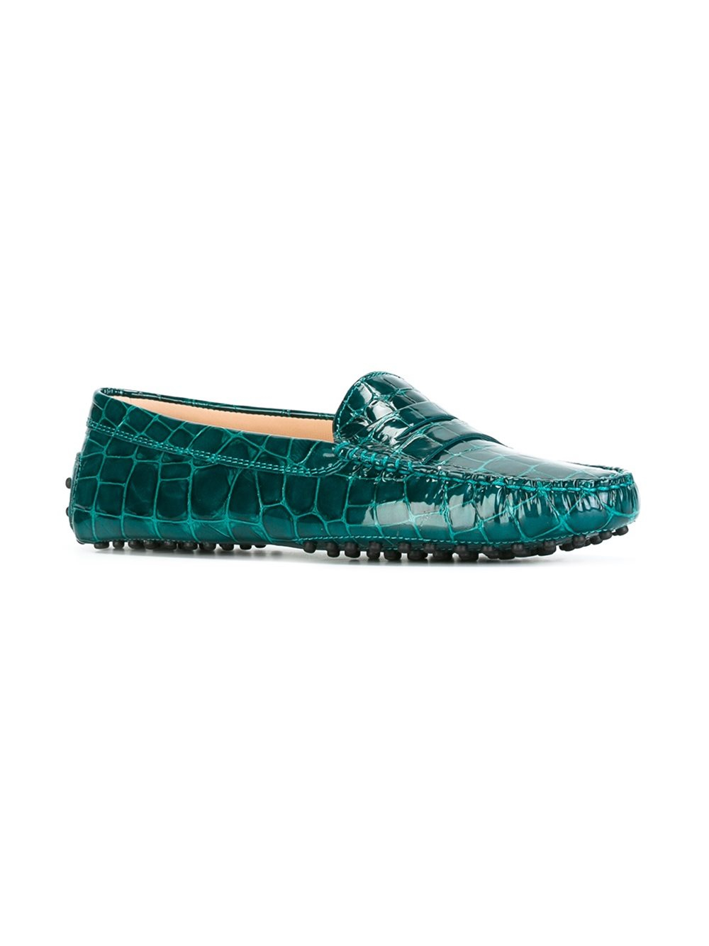 Tod's crocodile effect best sale loafers