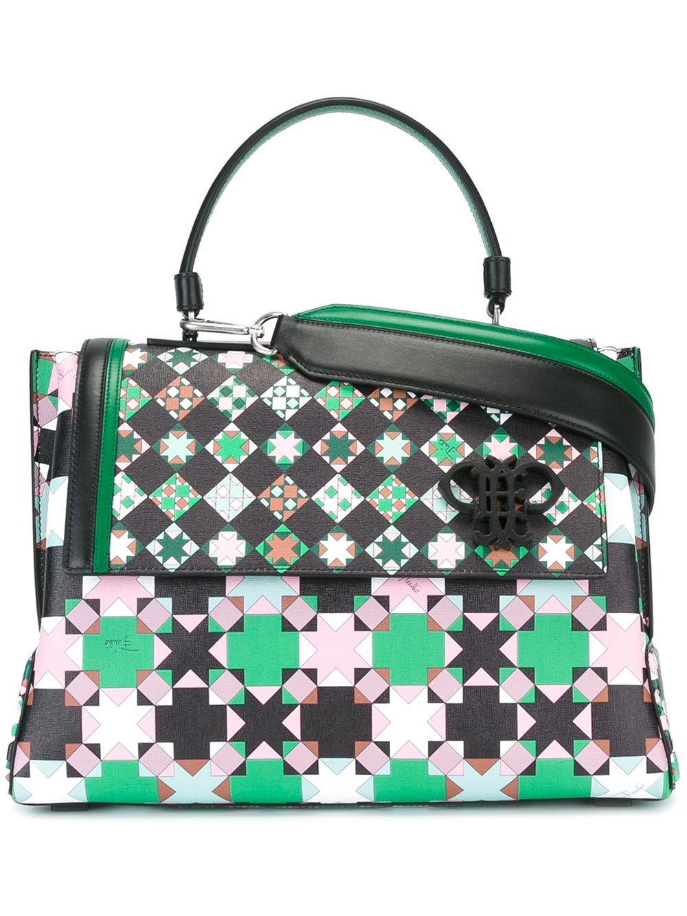 emilio pucci geometric pattern medium tote in black lyst emilio pucci geometric pattern medium tote in black lyst