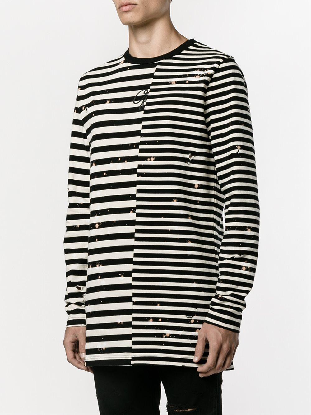 Off-White Virgil Abloh Contrast Stripe T-shirt in Black for Men | Lyst