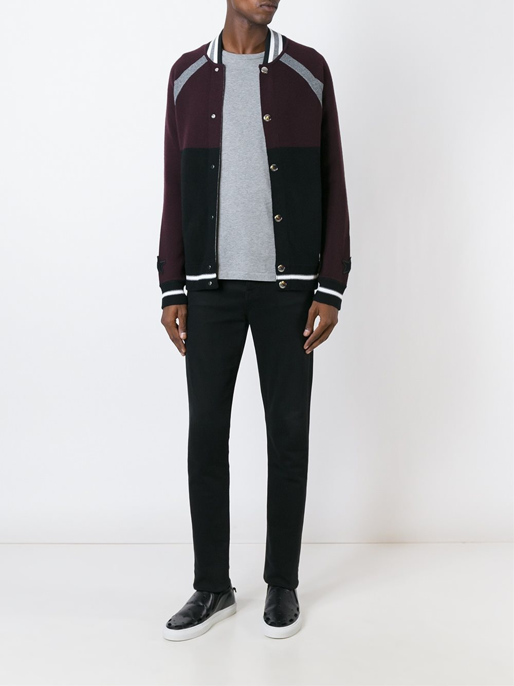 Lyst Givenchy Colour Block Knitted Jacket in Red for Men