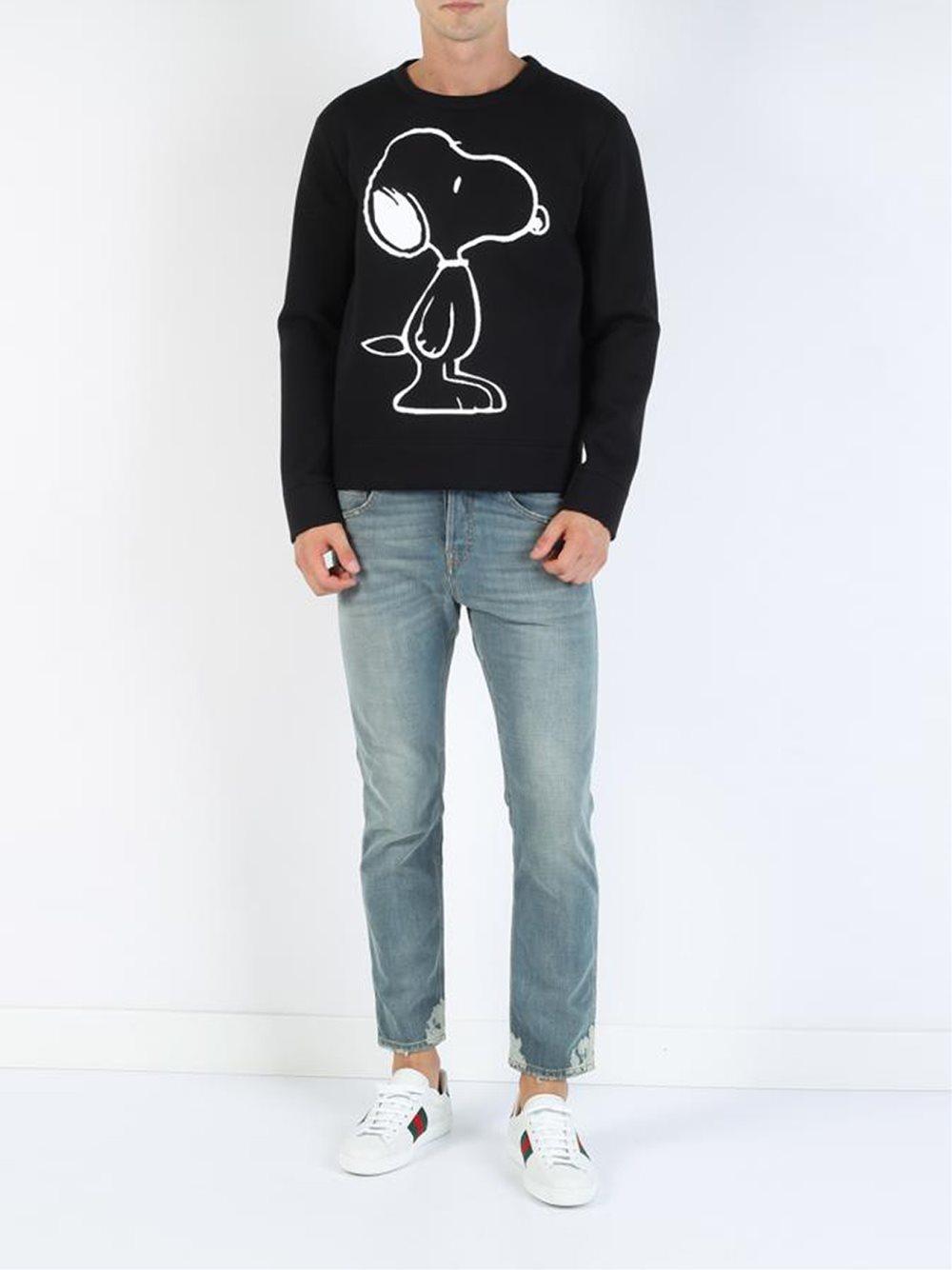 Gucci Cotton Snoopy Sweatshirt In Black For Men Lyst Gucci Cotton Snoopy Sweatshirt In Black For Men Lyst