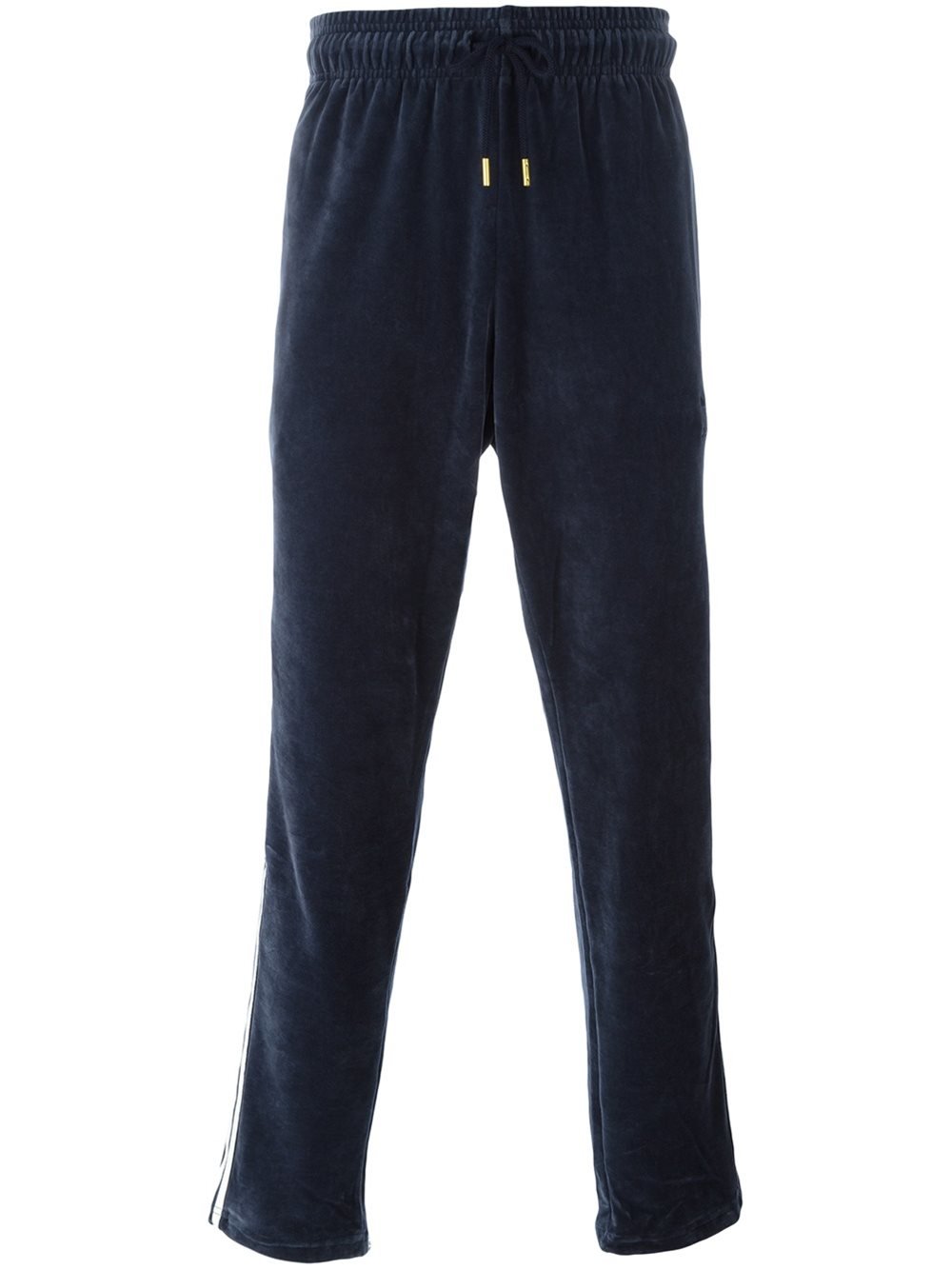 adidas Originals Cotton Velour Track Pants in Blue for Men | Lyst