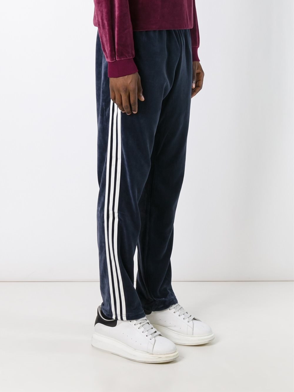 adidas Originals Velour Track Pants in Blue for Men | Lyst