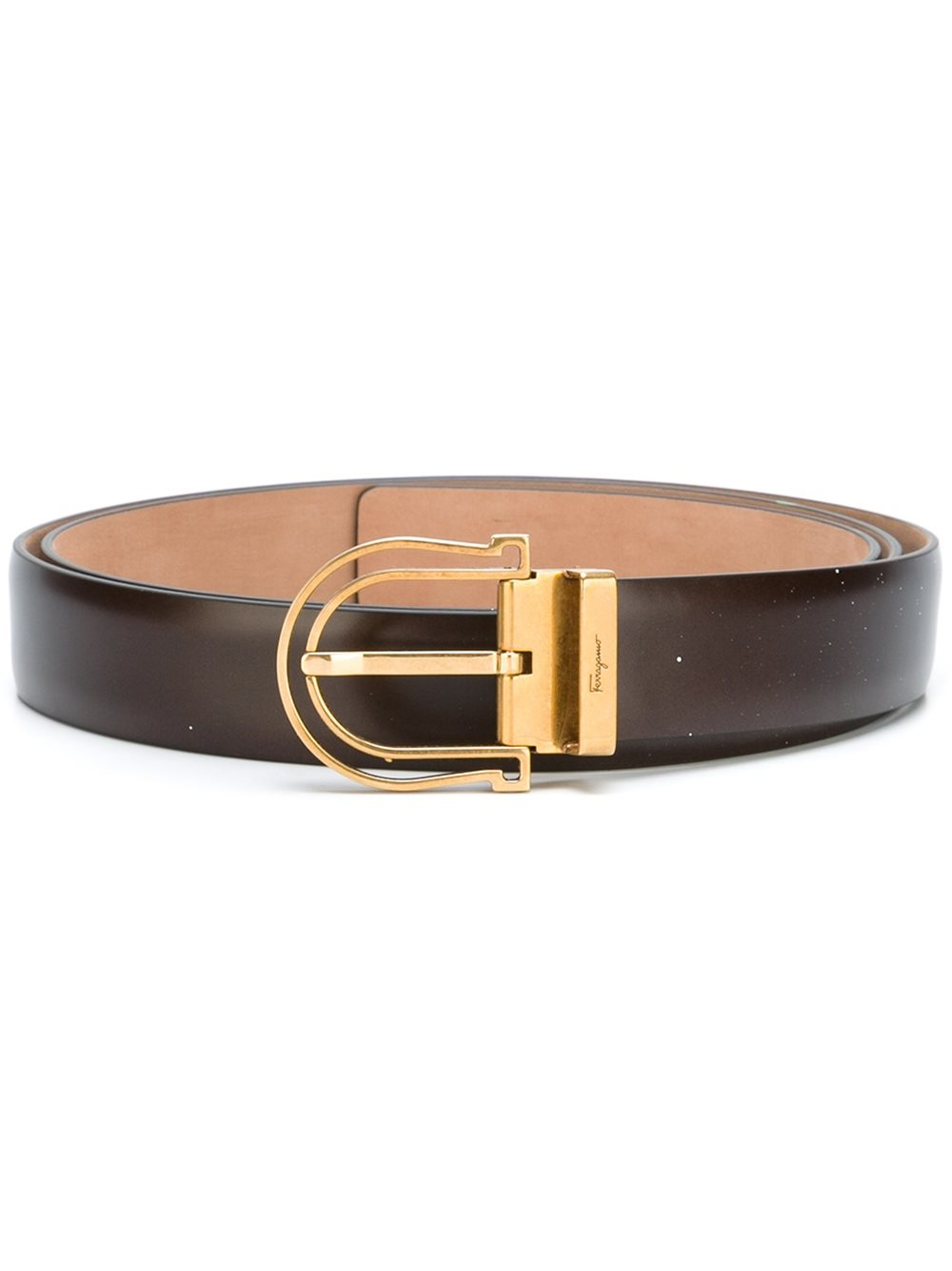 Ferragamo Paint Splatter Effect Belt in Brown for Men Lyst