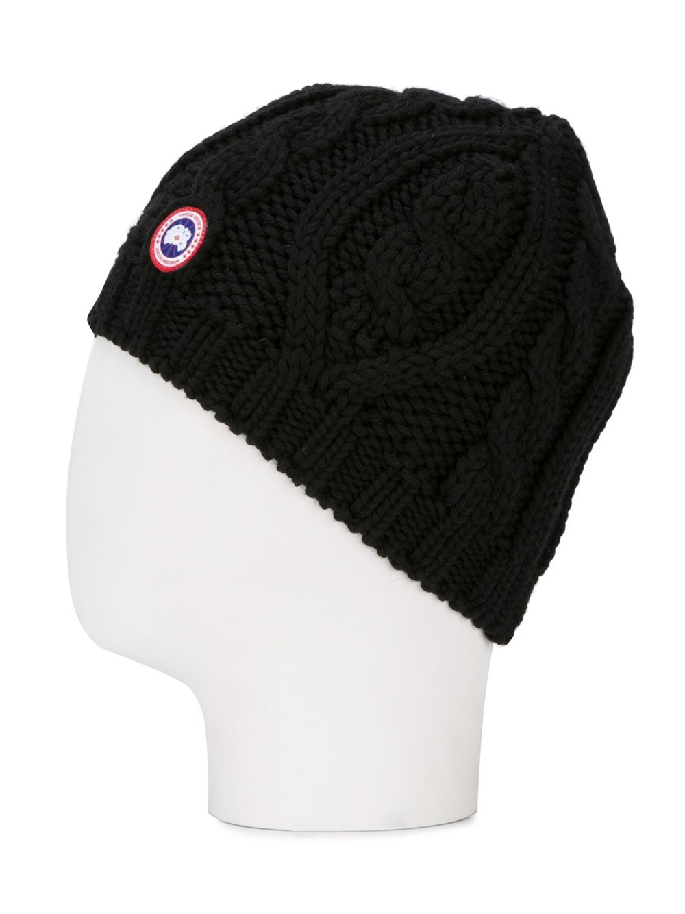 Canada Goose Goose Chunky Cable Knit Beanie Hat in Black Lyst