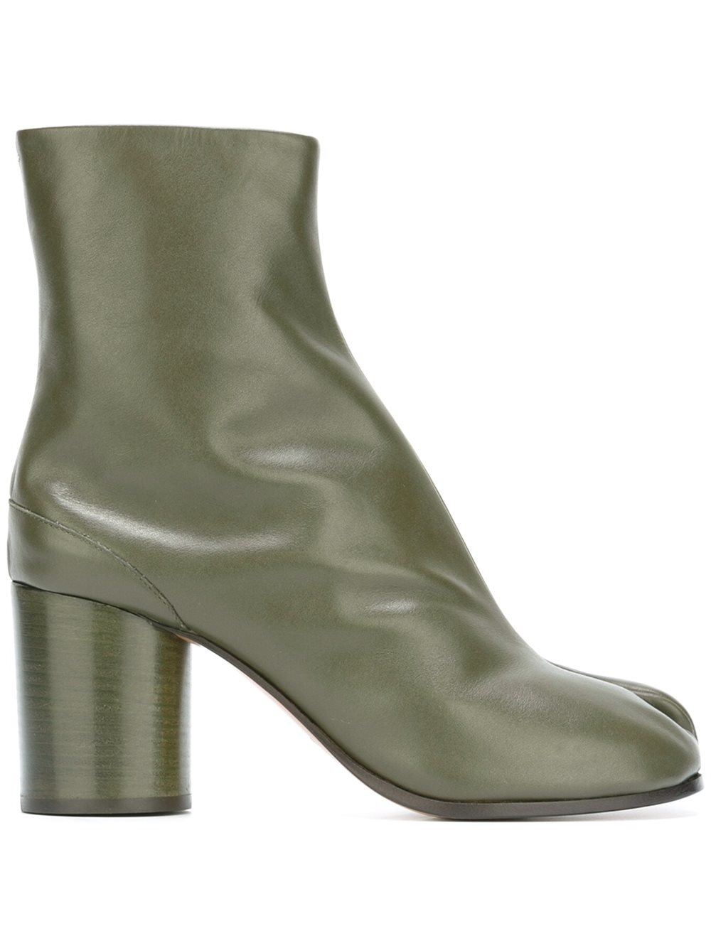 Maison margiela Tabi Leather Ankle Boots in Green | Lyst