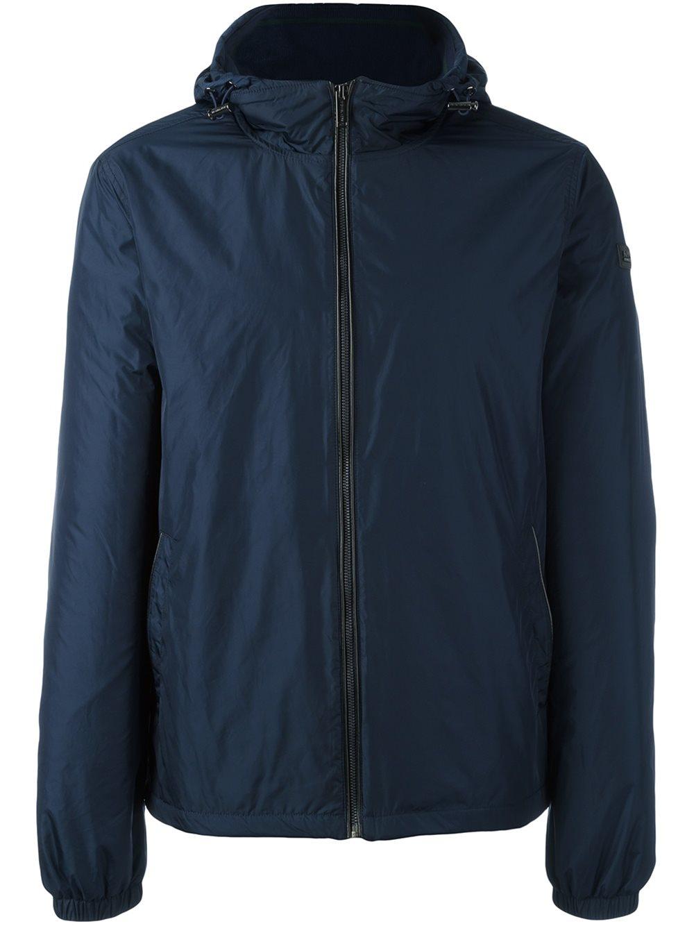 Lyst - Michael Kors Hooded Zipped Jacket in Blue for Men