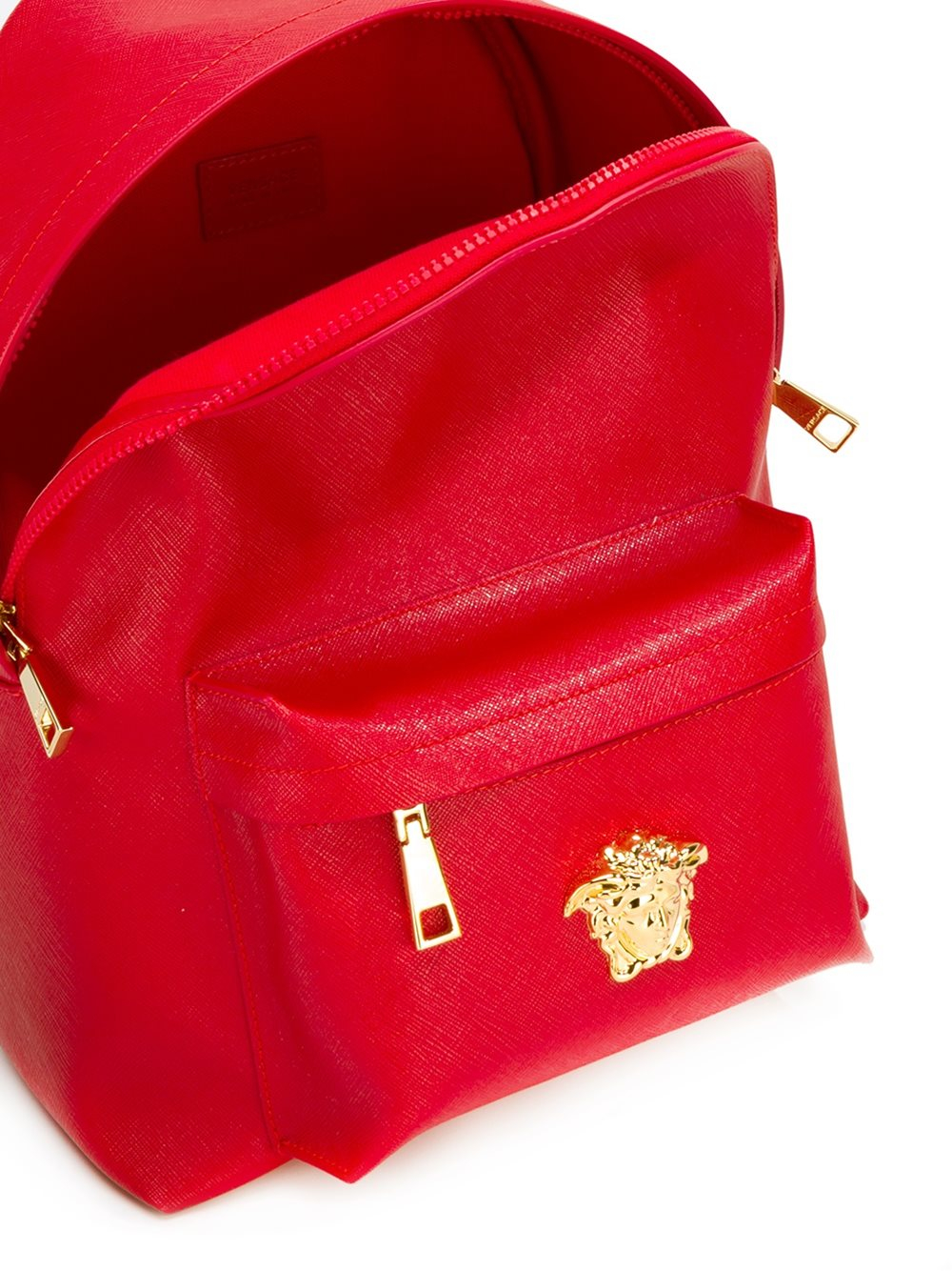 Versace Leather Medusa Backpack in Red - Lyst