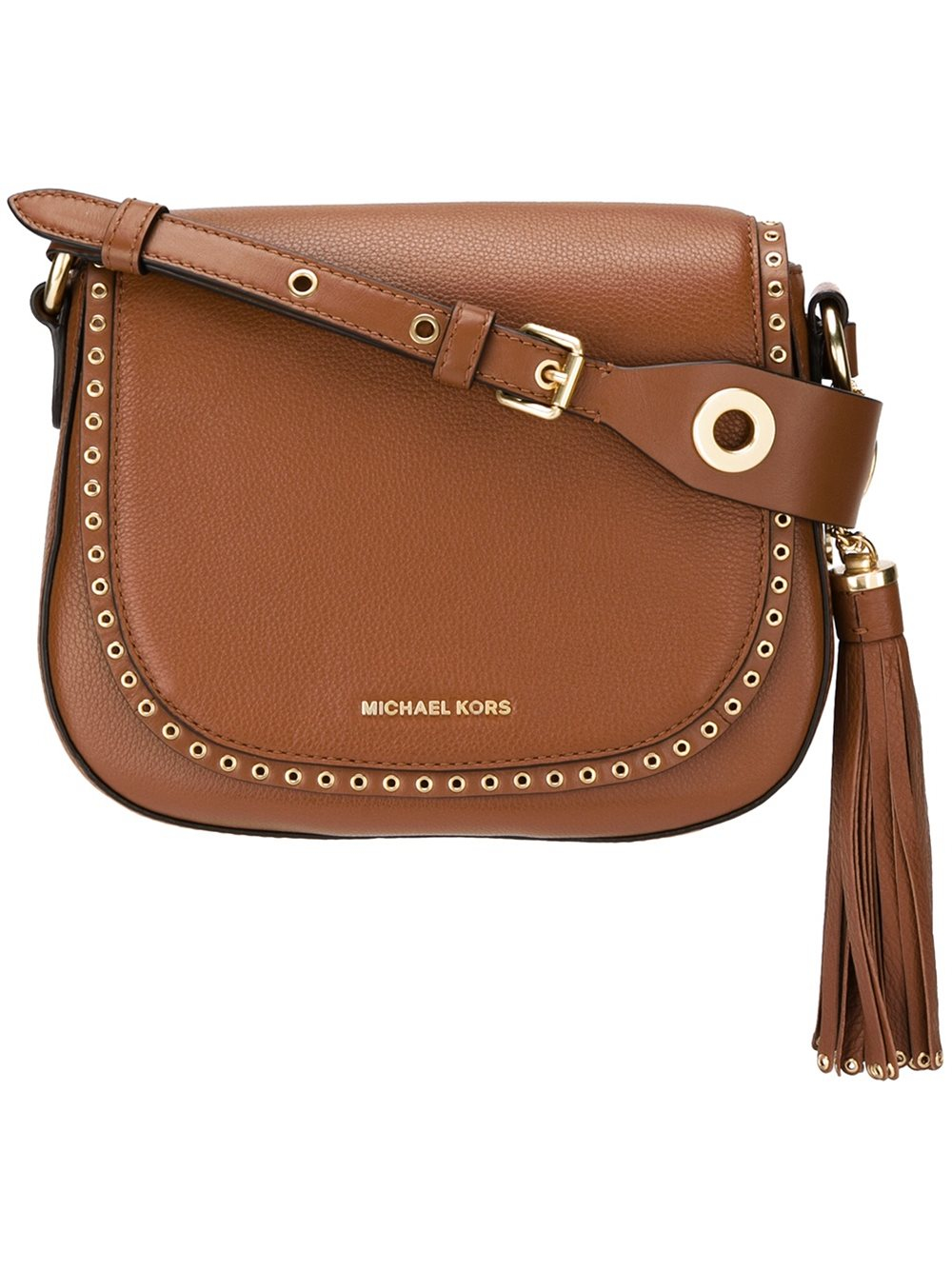 MICHAEL Michael Kors Brooklyn Saddle Leather CrossBody Bag in Brown Lyst