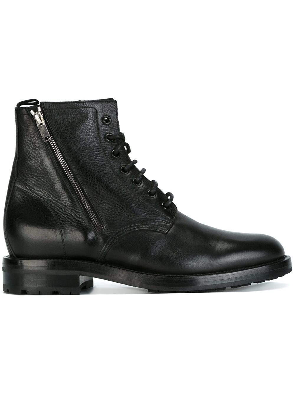 Saint laurent Classic Military Boots in Black for Men | Lyst