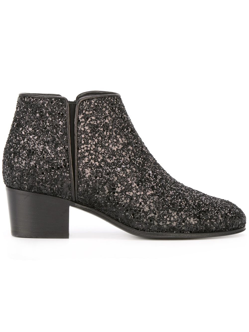 Lyst Giuseppe Zanotti Glitter Ankle Boots in Black