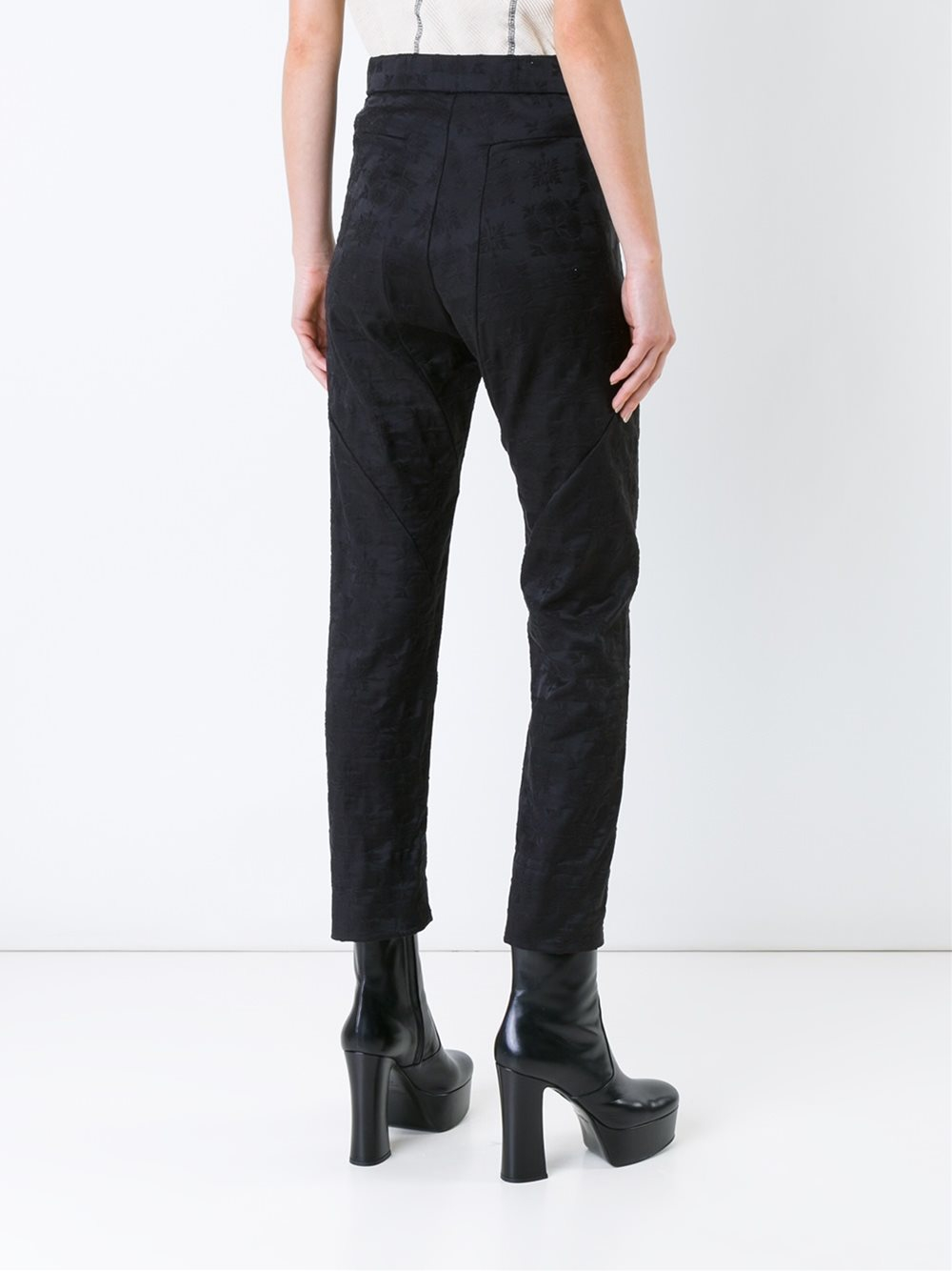 Lyst - Assin Jacquard Tailored Trousers in Black