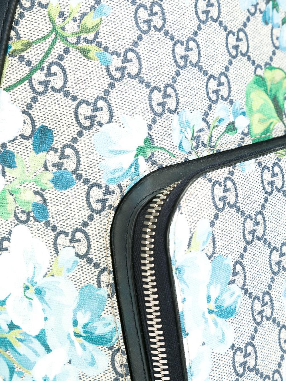 gucci backpack blue flowers