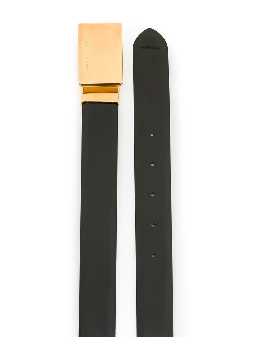 Marc Jacobs Gold Buckle Plaque Belt in Black for Men | Lyst display picture 1