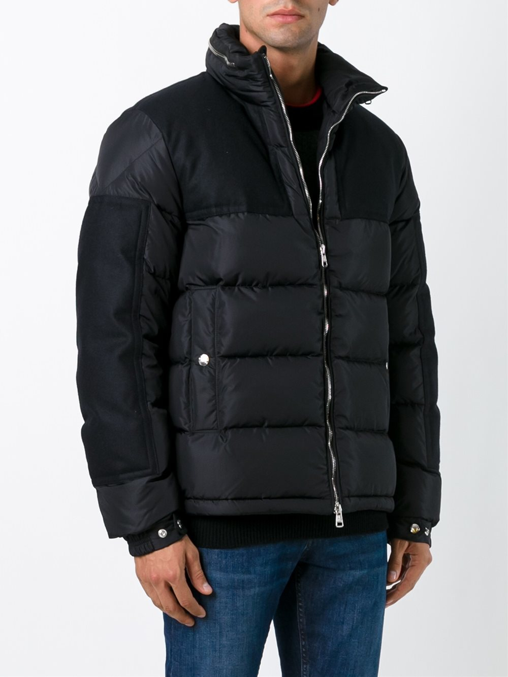 Moncler 'arcs' Padded Jacket in Black for Men | Lyst UK