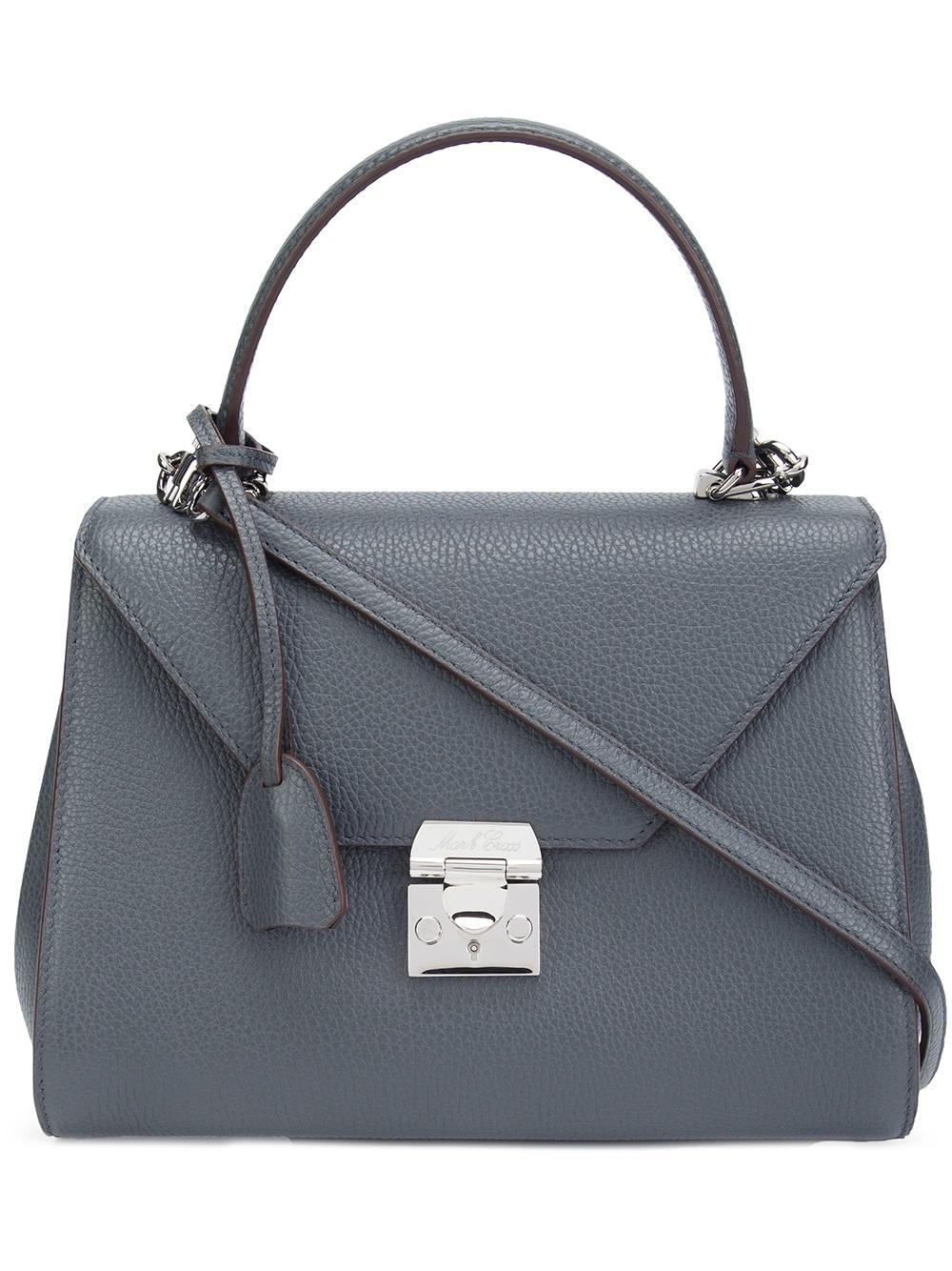 Mark Cross Leather Tote Bag in Gray - Lyst