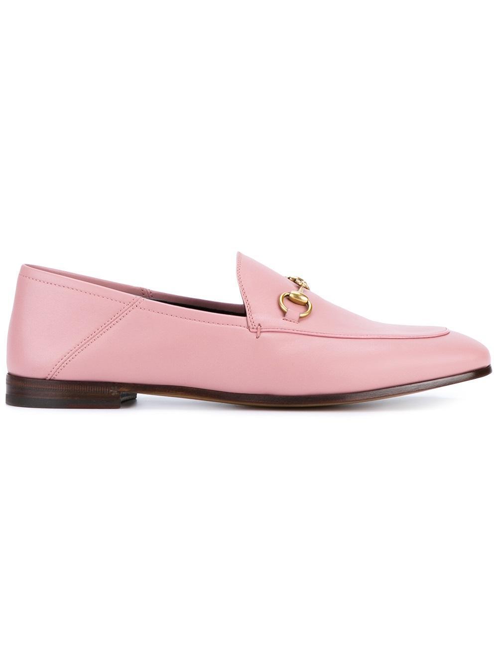 Gucci Jordaan Leather Loafers in Pink | Lyst