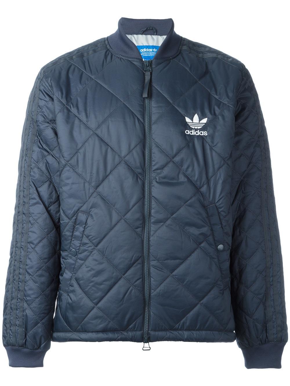 Unsafe tooth insect adidas Originals 'quilted Superstar' Bomber Jacket in Blue for Men | Lyst