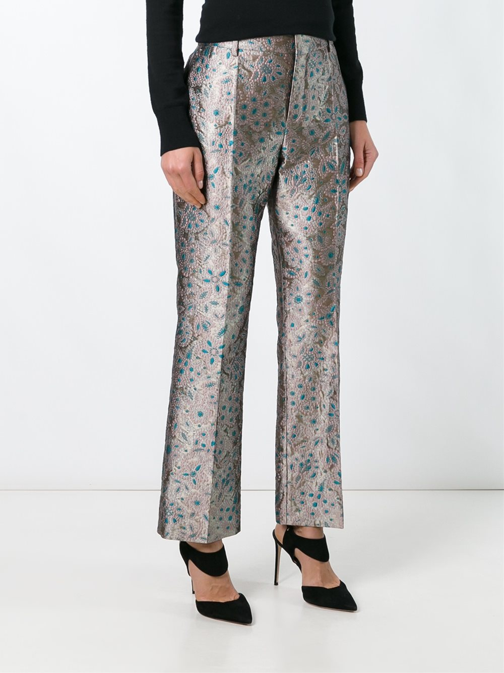 Lanvin - Jacquard Brocade Trousers - Women - Silk/cotton/acrylic/wool ...