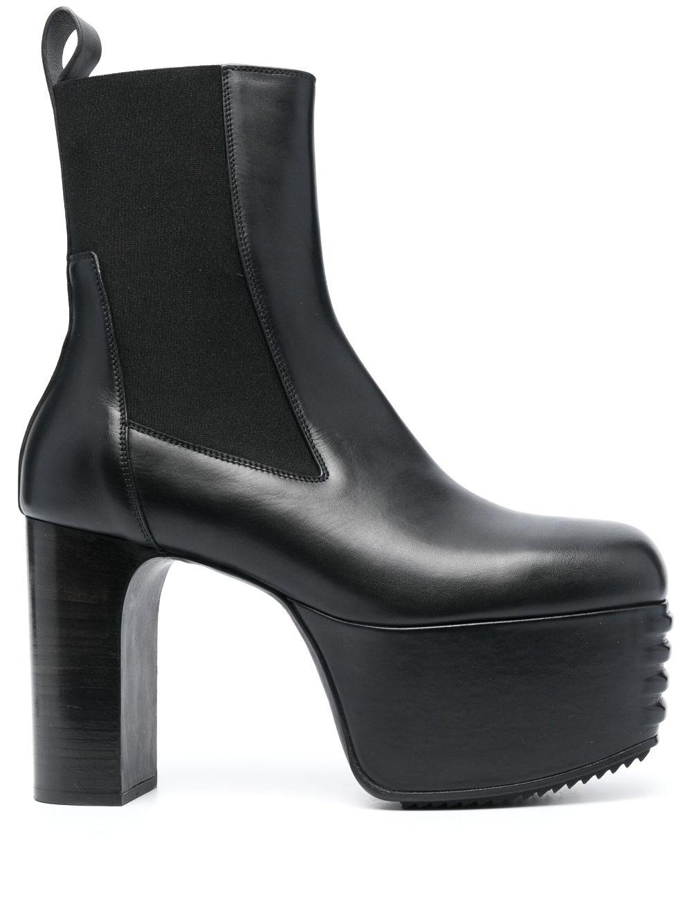 Rick Owens Minimal Grill 195mm Leather Platform Boots in Black for Men ...