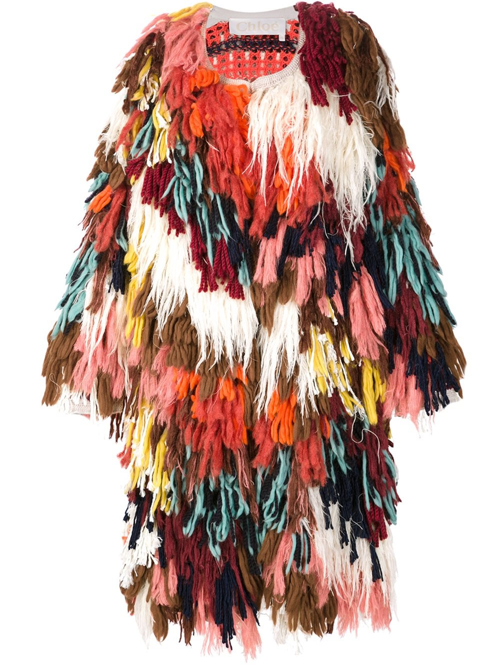 multicolor shaggy jacket