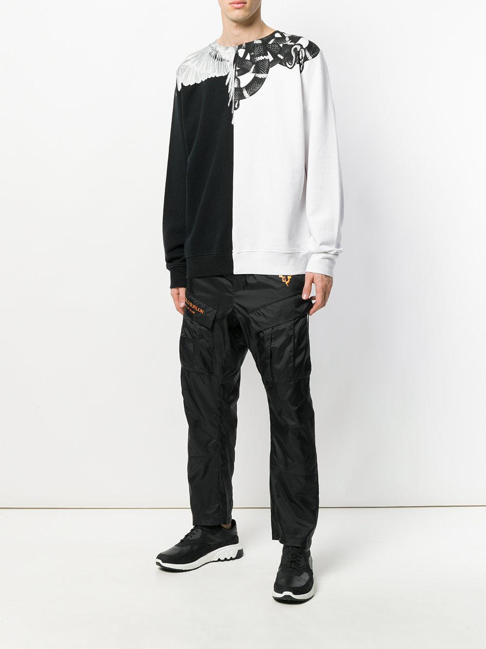 Marcelo Burlon Cotton Snake Wings Sweatshirt in Black for Men | Lyst