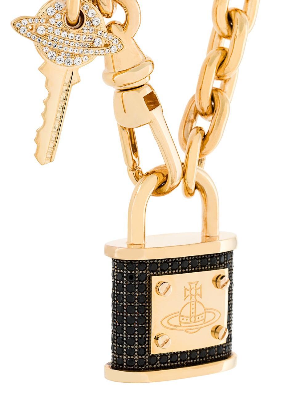 Vivienne Westwood Lock Key Pendant Necklace in Metallic Lyst