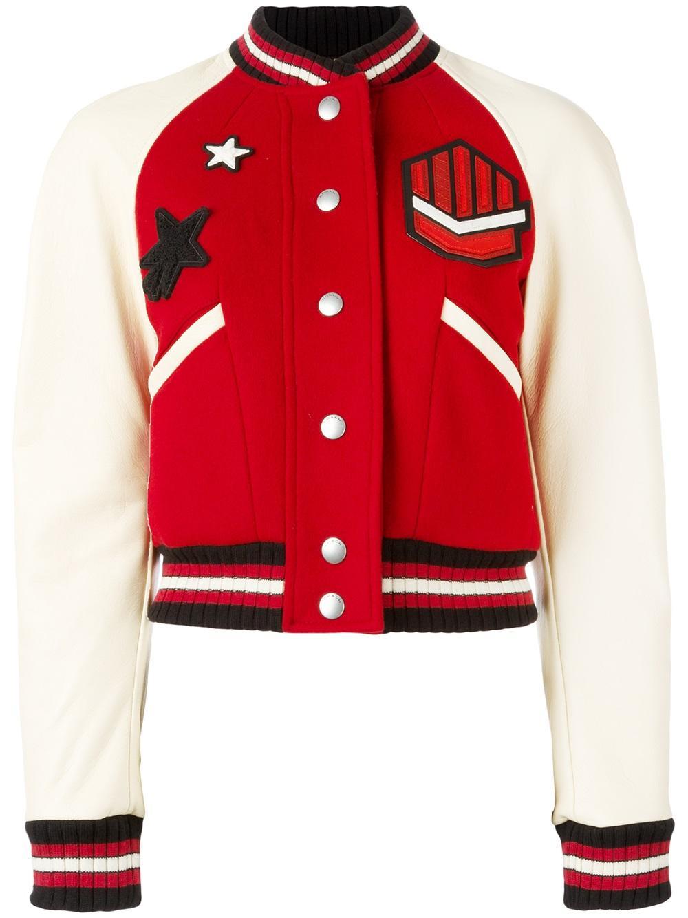 COACH Leather Varsity Jacket in Red - Lyst