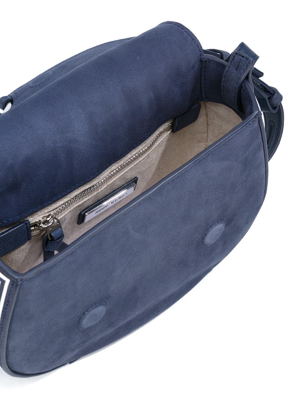Tory Burch Leather Mini &#39;tassel&#39; Crossbody Bag in Blue - Lyst