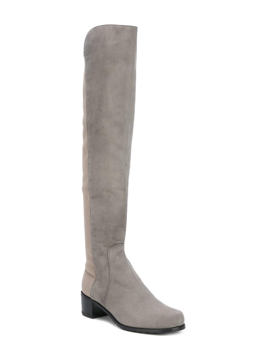 stuart weitzman light grey boots