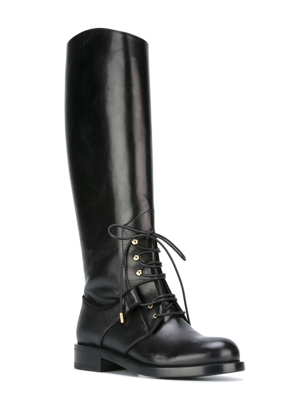 alexander mcqueen lace up boot
