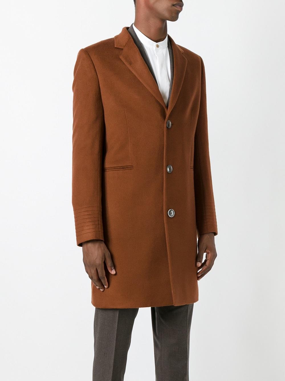 Paul Smith Cashmere 'a Coat To Travel In' Overcoat in Brown for Men - Lyst