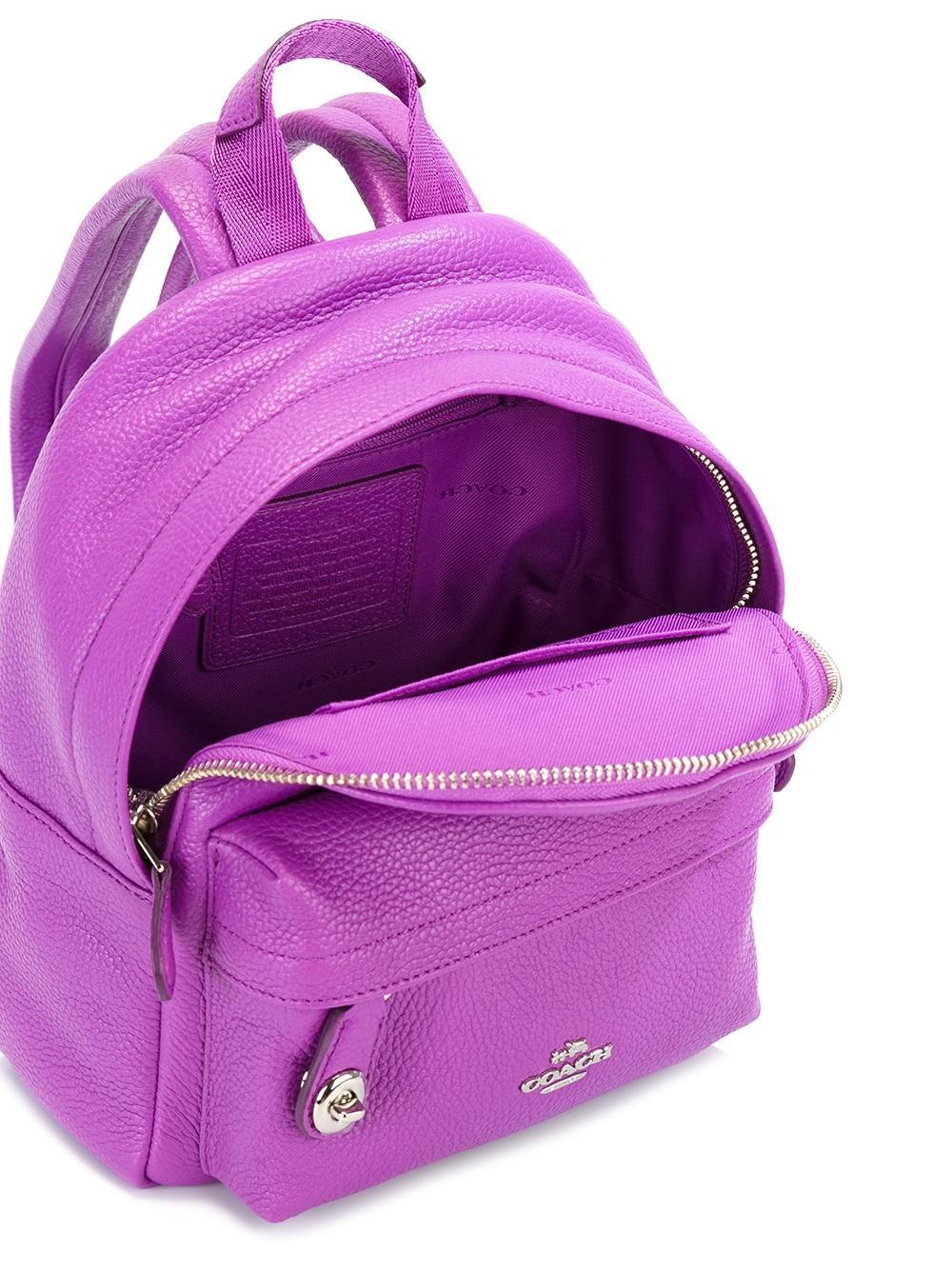 Purple Leather Backpack Purse Keweenaw Bay Indian Community