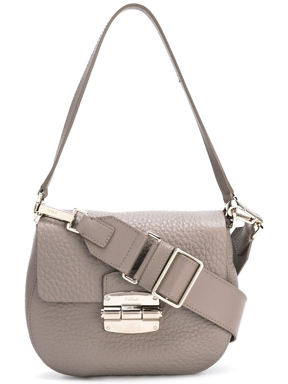 Furla Leather Mini Crossbody Bag in Grey (Gray) Lyst
