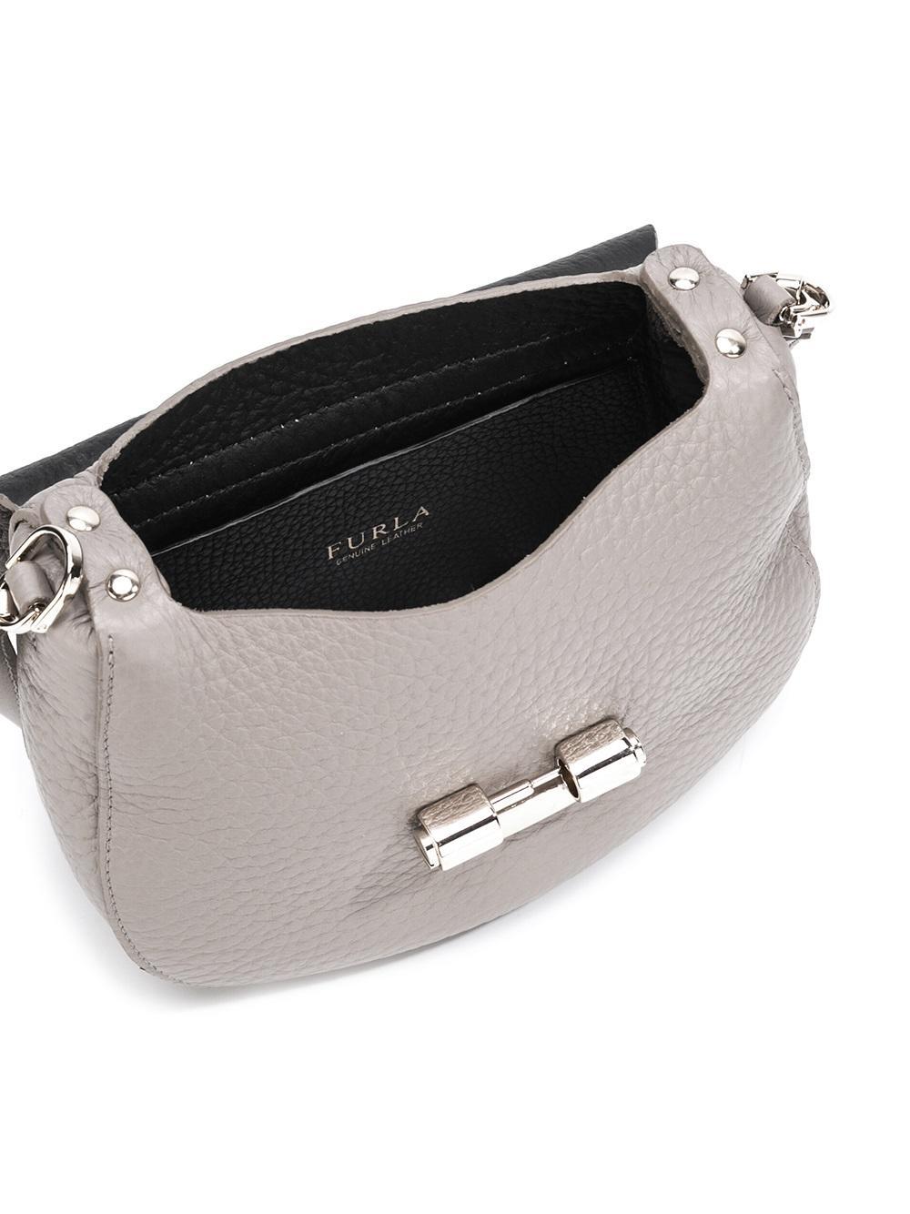 Furla Leather Mini Crossbody Bag in Grey (Gray) Lyst