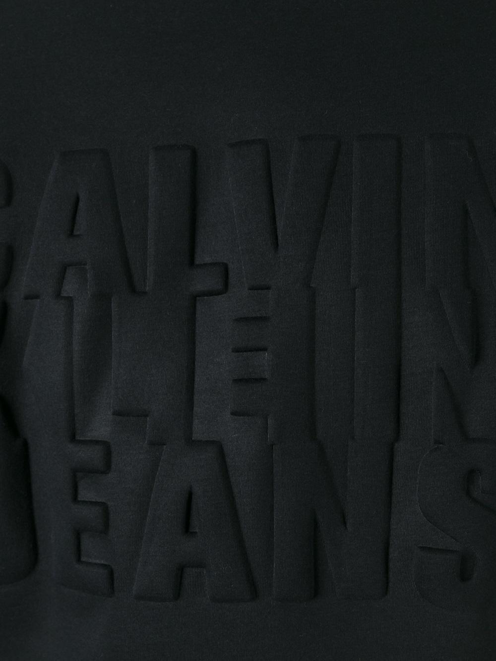 Lyst Calvin Klein Jeans Embossed Logo Tshirt in Black for Men