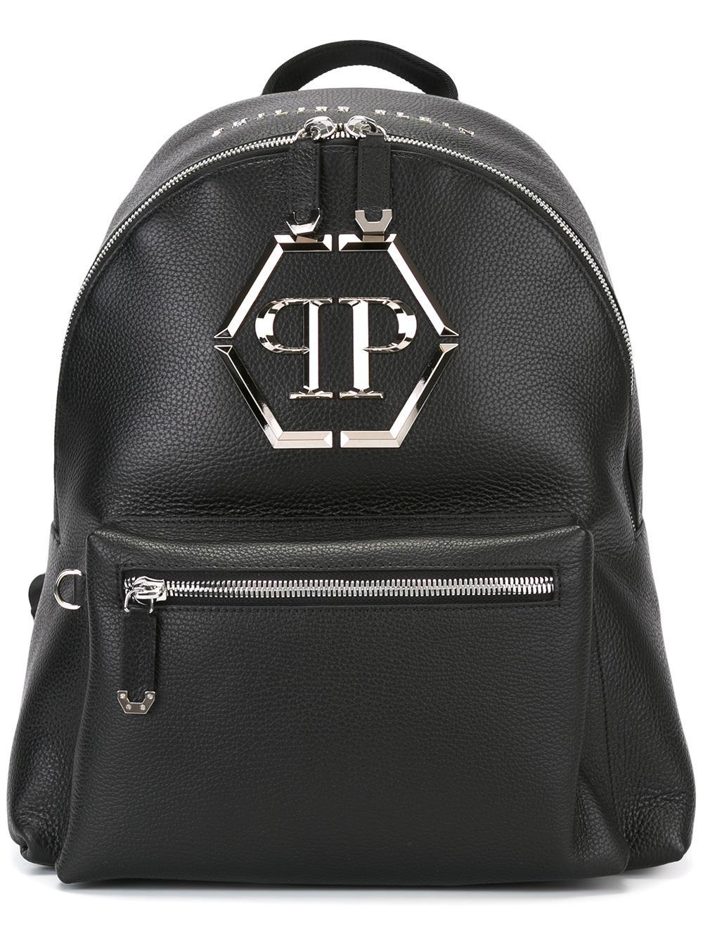 Philipp Plein Leather 'nicosia' Backpack in Black for Men - Lyst