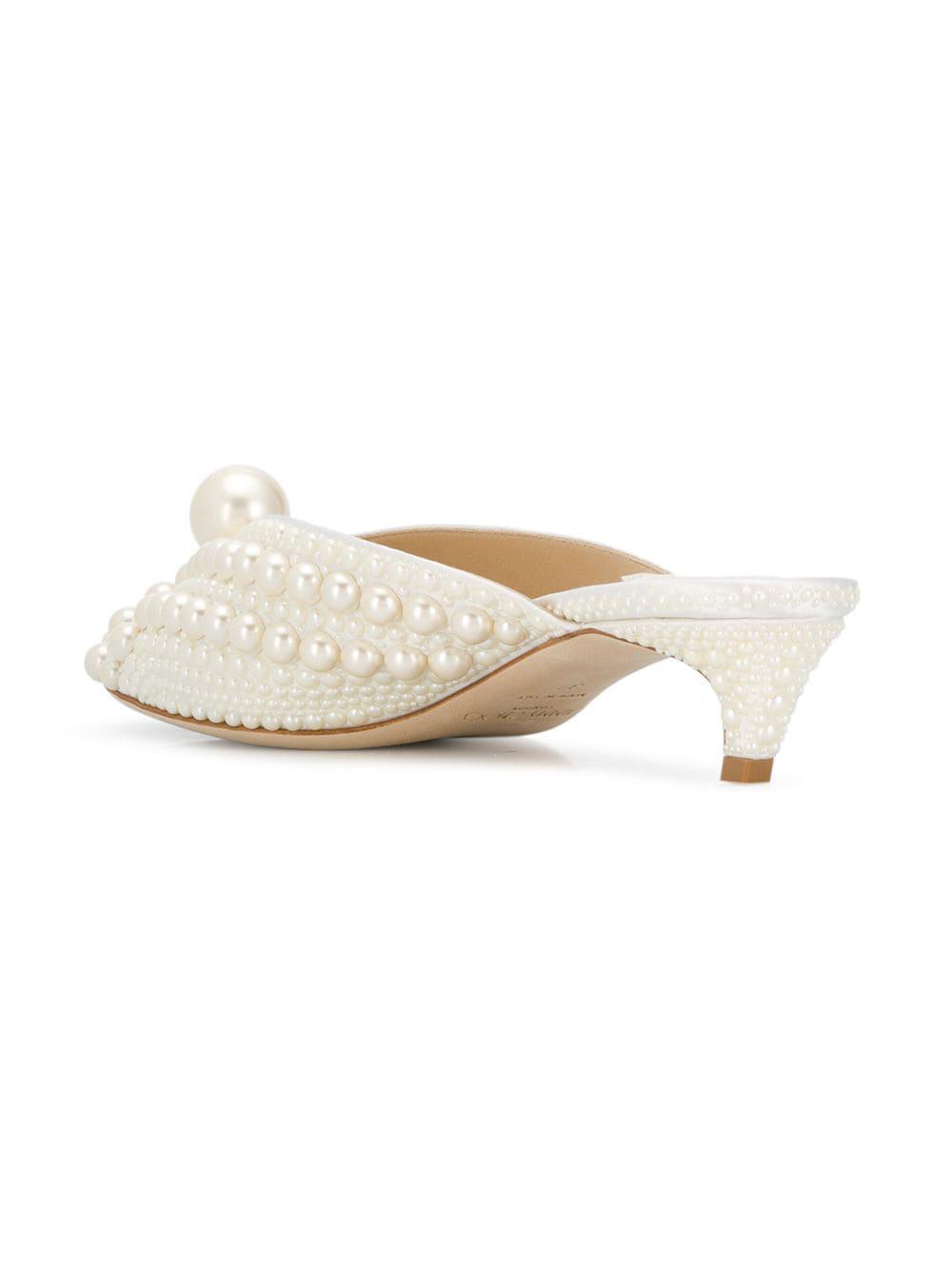 jimmy choo pearl mules