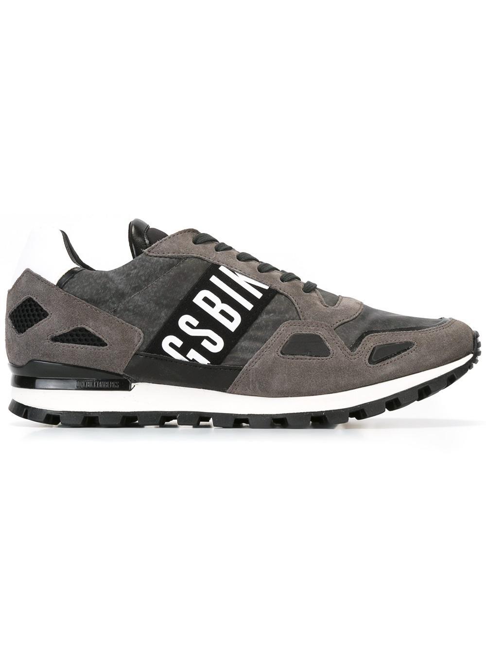 Dirk Bikkembergs Leather �fender� Sneakers in Grey (Gray