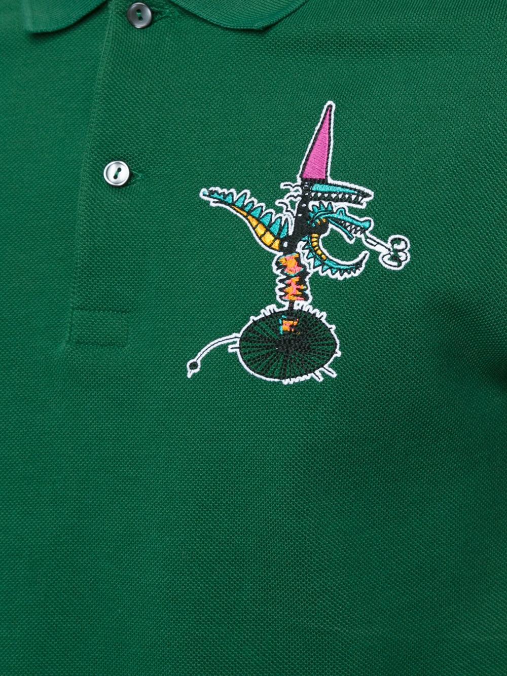 Lacoste Cotton X Jean-paul Goude Printed Logo Polo Shirt in Green for Men -  Lyst