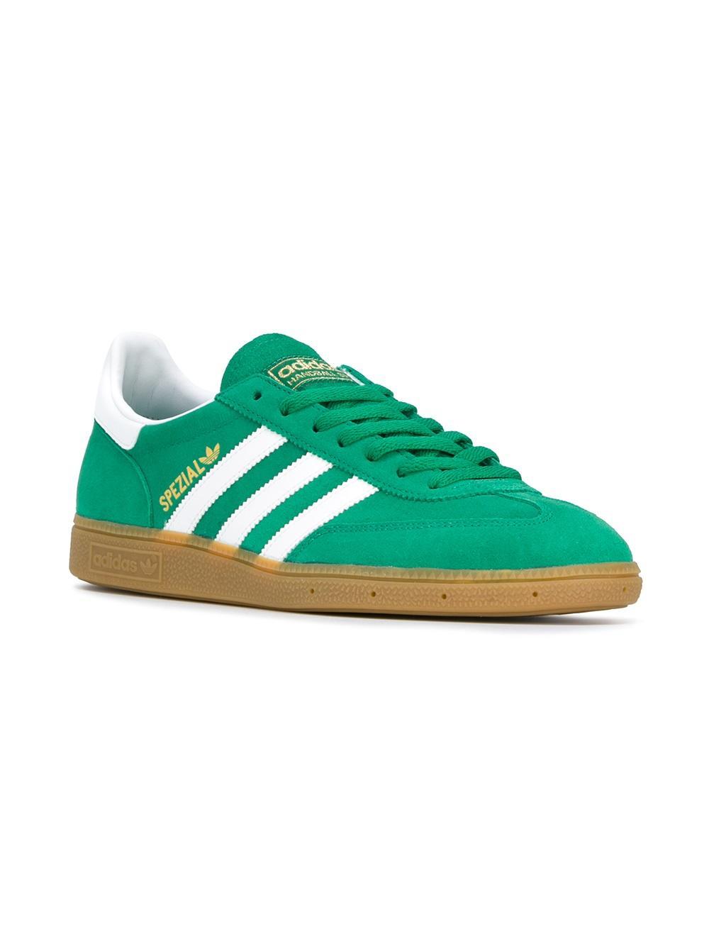 adidas Originals Leather 'handball Spezial' Sneakers in Green for Men - Lyst