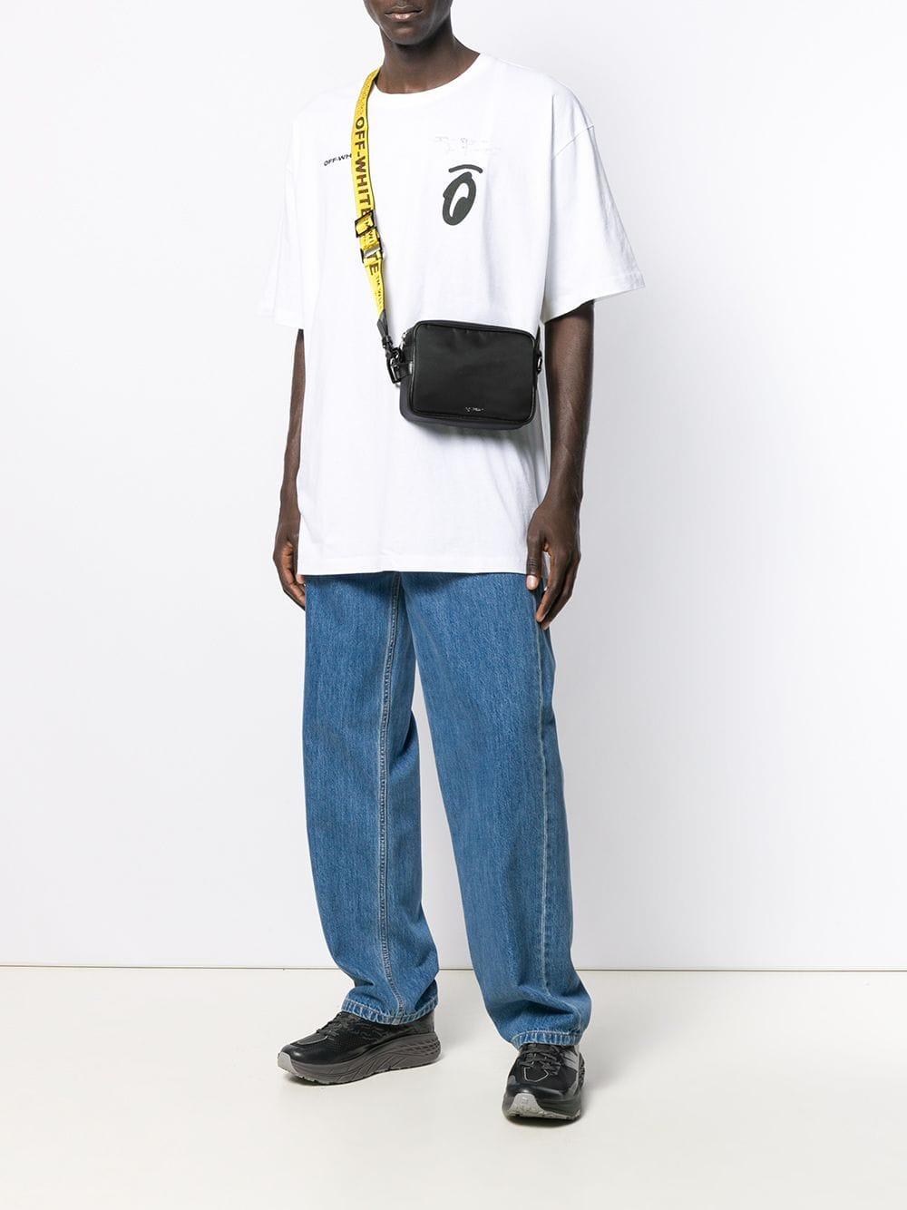 Off-White c/o Virgil Abloh Logo Strap Cross-body Bag in Black for Men | Lyst