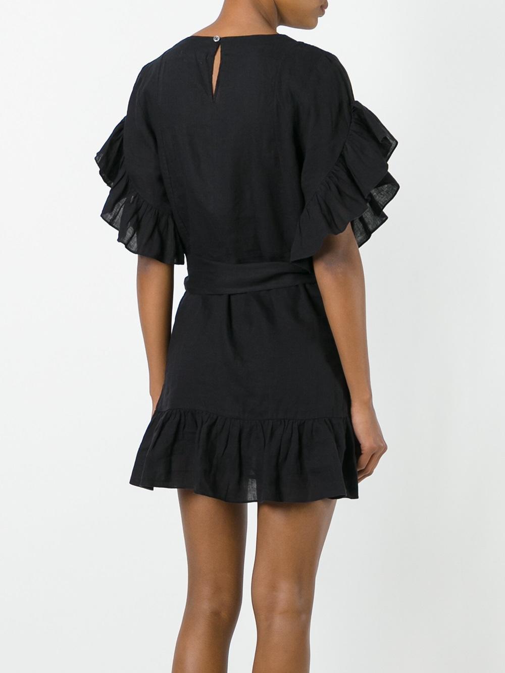 Étoile Isabel Marant Linen 'delicia' Dress in Black Lyst
