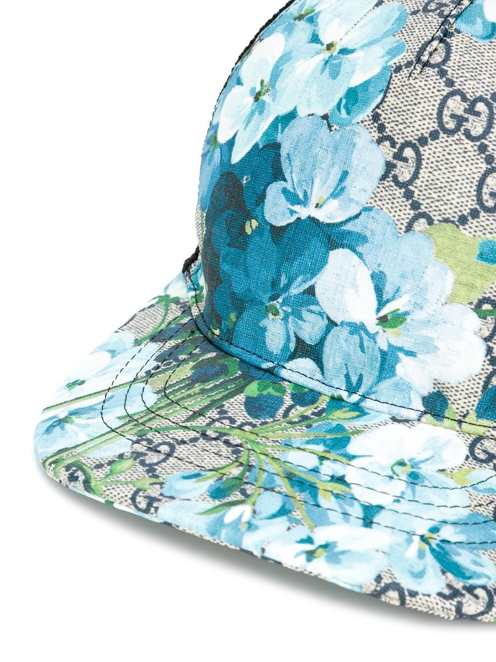 Gucci Canvas Gg Blooms Baseball Cap in 