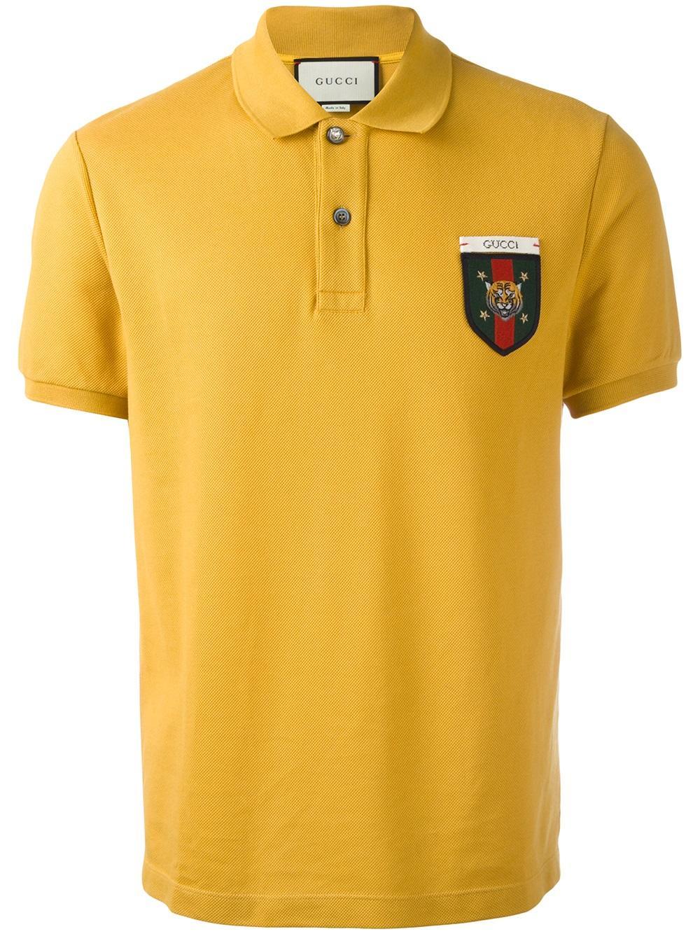 gucci polo yellow