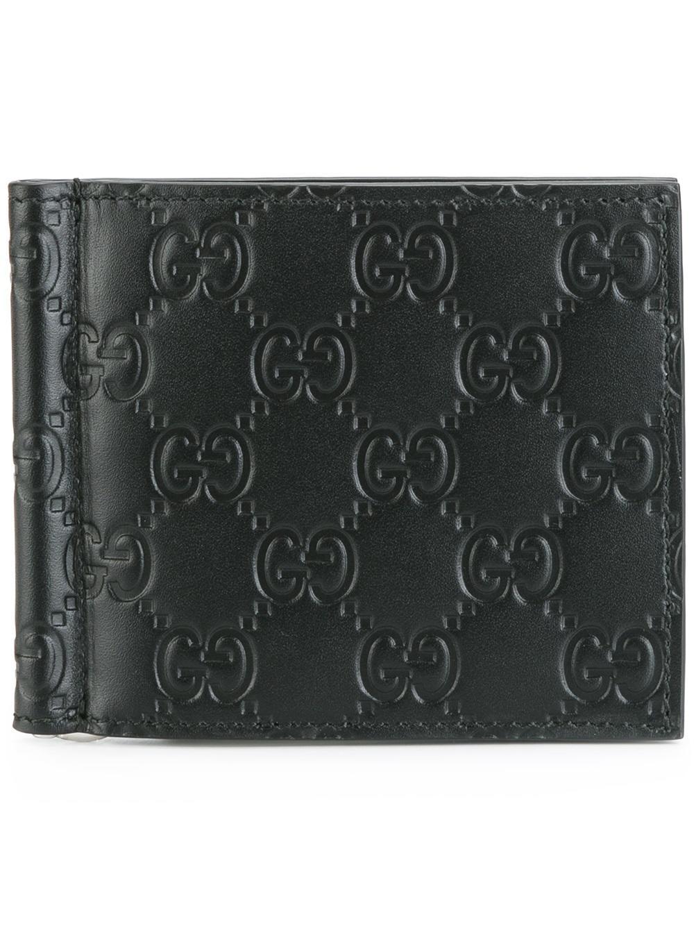 Gucci Signature Money Clip Wallet in Black for Men | Lyst