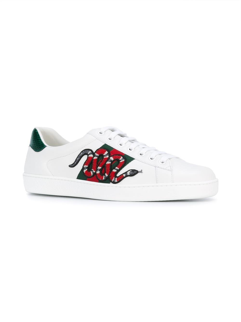 gucci white canvas shoes