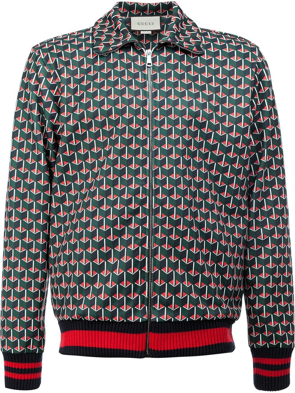 Gucci Geometric Print Bomber Jacket for Men - Save 43% | Lyst