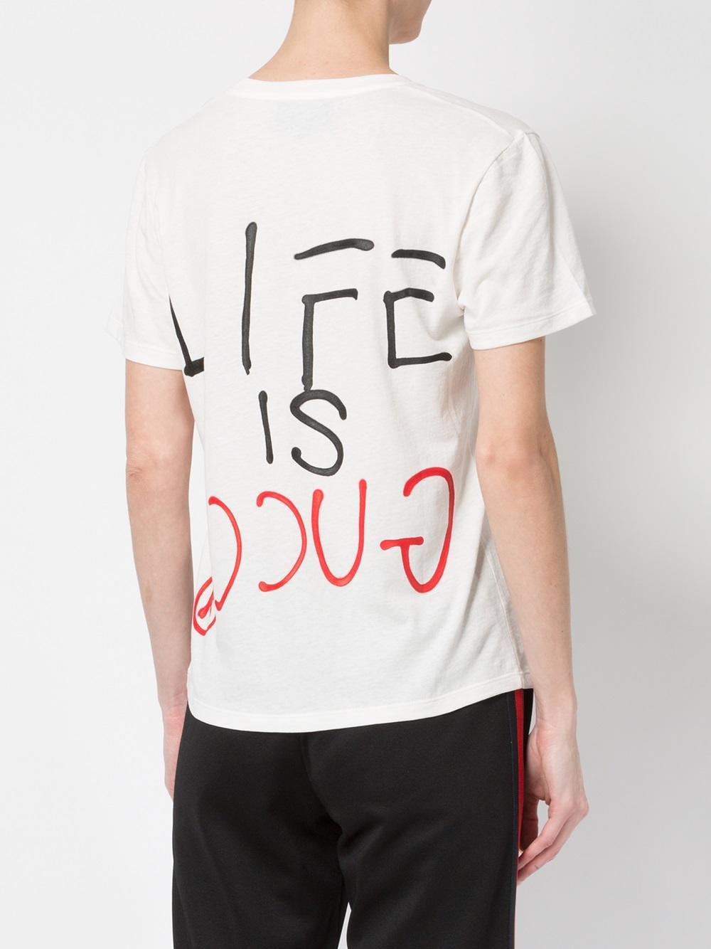 Gucci Life Is T-shirt in White |