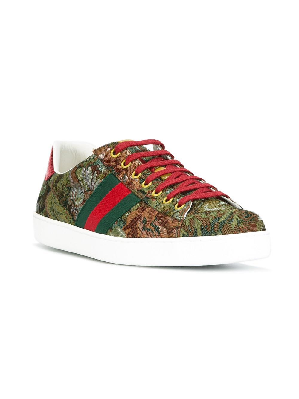 gucci ace floral mens